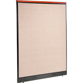 Global Industrial 277562ETN Interion® Deluxe Electric Office Partition Panel, 60-1/4"W x 77-1/2"H, Tan image.