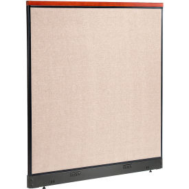 Global Industrial 277563ETN Interion® Deluxe Electric Office Partition Panel, 60-1/4"W x 65-1/2"H, Tan image.