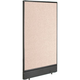 Global Industrial 277660PTN Interion® Office Partition Panel with Pass-Thru Cable, 24-1/4"W x 46"H , Tan image.