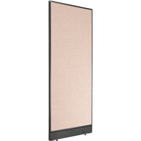 Global Industrial 277661PTN Interion® Office Partition Panel with Pass-Thru Cable, 24-1/4"W x 64"H, Tan image.