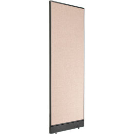 Global Industrial 277662PTN Interion® Office Partition Panel with Pass-Thru Cable, 24-1/4"W x 76"H, Tan image.