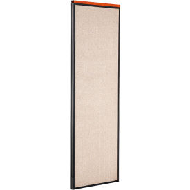 Global Industrial 277678TN Interion® Deluxe Office Partition Panel, 24-1/4"W x 73-1/2"H, Tan image.