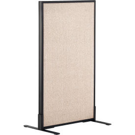 Global Industrial 694655FTN Interion® Freestanding Office Partition Panel, 24-1/4"W x 42"H, Tan image.