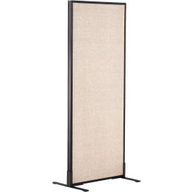 Global Industrial 694656FTN Interion® Freestanding Office Partition Panel, 24-1/4"W x 60"H, Tan image.