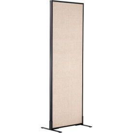 Global Industrial 694657FTN Interion® Freestanding Office Partition Panel, 24-1/4"W x 72"H, Tan image.