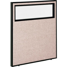 Global Industrial 694754WTN Interion® Office Partition Panel With Partial Window, 36-1/4"W x 42"H, Tan image.