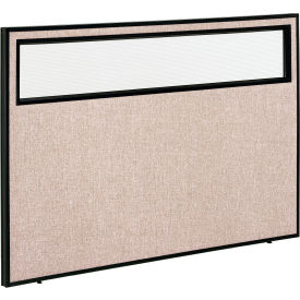 Global Industrial 694756WTN Interion® Office Partition Panel With Partial Window, 60-1/4"W x 42"H, Tan image.