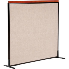 Global Industrial 694851FTN Interion® Deluxe Freestanding Office Partition Panel, 48-1/4"W x 43-1/2"H, Tan image.