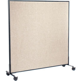 Global Industrial 694962MTN Interion® Mobile Office Partition Panel, 60-1/4"W x 63"H, Tan image.