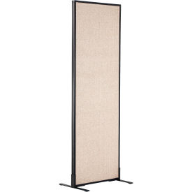 Global Industrial 695787FTN Interion® Freestanding Office Partition Panel, 24-1/4"W x 96"H, Tan image.