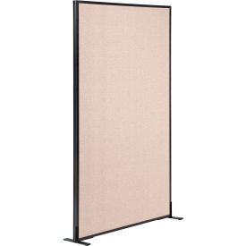 Global Industrial 695788FTN Interion® Freestanding Office Partition Panel, 36-1/4"W x 96"H, Tan image.