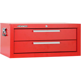 Global Industrial 2602R Kennedy® Signature Series 2 Drawer Mechanics Chest Base, 26-3/4"W x 12-1/2"D x 11-3/4"H, Red image.