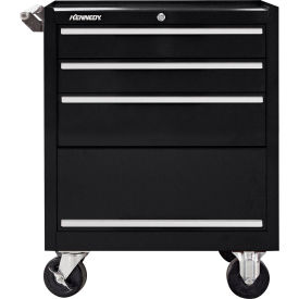 Global Industrial 273XBK Kennedy® K1800 3 Drawer Roller Cabinet, 27"W x 18"D x 34-15/16"H, Black image.
