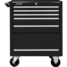 Global Industrial 275XBK Kennedy® K1800 5 Drawer Roller Cabinet, 27"W x 18"D x 34-15/16"H, Black image.