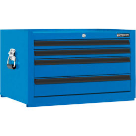 Global Industrial 2904MPBL Kennedy® Maintenance Pro™ 4 Drawer Chest, 29"W x 20"D x 16-1/2"H, Blue image.