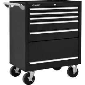 Global Industrial 295XBK Kennedy® K2000 5 Drawer Roller Cabinet, 29"W x 20"D x 34-15/16"H, Black image.