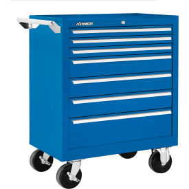 Global Industrial 297XBL Kennedy® K2000 7 Drawer Roller Cabinet, 29"W x 20"D x 34-15/16"H, Blue image.