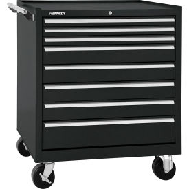 Global Industrial 348XBK Kennedy® K2000 8 Drawer Roller Cabinet, 24"W x 20"D x 39"H, Black image.