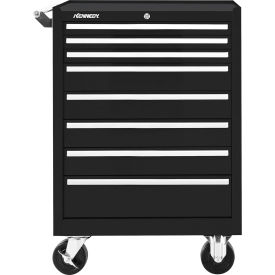 Global Industrial 378XBK Kennedy® K1800 8 Drawer Roller Cabinet, 27"W x 18"D x 39"H, Black image.