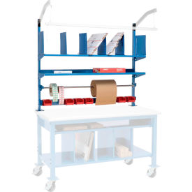 Global Industrial 433260 Global Industrial™ Upright Kit For Packing Workbench, 60"W, Blue image.