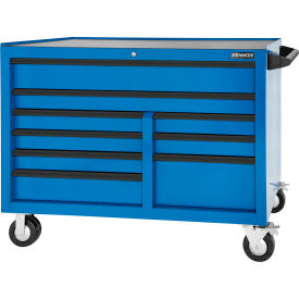 Global Industrial 549MPBL Kennedy® Maintenance Pro™ 9 Drawer Roller Cabinet, 53-1/2"W x 25"D x 41"H, Blue image.