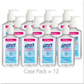 Purell Advanced Pump Bottle Instant Hand Sanitizer 12 oz. - 12/Carton - 3659-12
