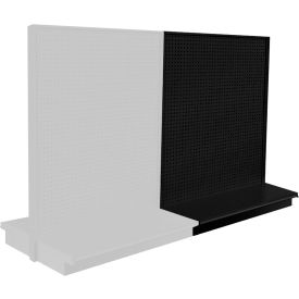 Amko Displays Gondola Shelving Double Sided Aisle Add-On 48"W x 12"D x 48"H Black