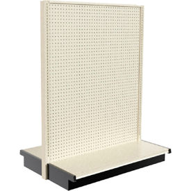 Amko Displays Gondola Shelving Double Sided Aisle Starter 36"L x 12"W x 84"H Antique White