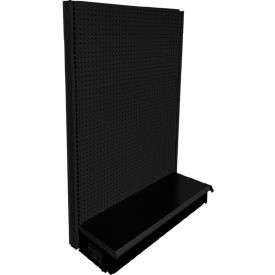 Amko Displays Gondola Shelving Single Sided Aisle Starter 36"W x 18"D x 84"H Black