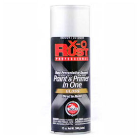 General Paint And Manufacturing 125730 X-O Rust 12 oz. Aerosol Rust Preventative Paint & Primer In One, Safety White, Gloss - 125730 image.