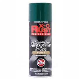 General Paint And Manufacturing 125733 X-O Rust 12 oz. Aerosol Rust Preventative Paint & Primer In One, Hunter Green, Gloss - 125733 image.