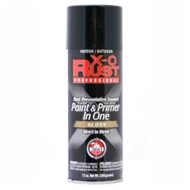 General Paint And Manufacturing 125737 X-O Rust 12 oz. Aerosol Rust Preventative Paint & Primer In One, Safety Black, Gloss - 125737 image.