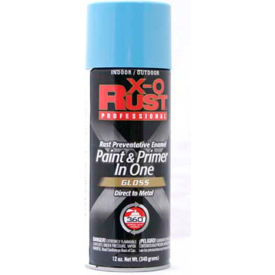General Paint And Manufacturing 125741 X-O Rust 12 oz. Aerosol Rust Preventative Paint & Primer In One, Light Blue, Gloss - 125741 image.