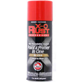 General Paint And Manufacturing 125840 X-O Rust 12 oz. Aerosol Rust Preventative Paint & Primer In One, Hot Red, Gloss - 125840 image.
