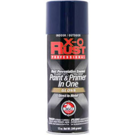 X-O Rust 12 oz. Aerosol Rust Preventative Paint & Primer In One, Blue, Gloss - 125846