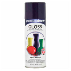Premium Dcor Decorative Gloss Enamel 12 oz. Aerosol Can, Plum Purple - 144943 Premium Dcor Decorative Gloss Enamel 12 oz. Aerosol Can, Plum Purple - 144943