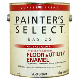 General Paint And Manufacturing 151172 Painters Select Basics Floor & Utility Enamel, Gloss Finish, Brown, Gallon - 151172 image.