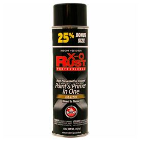 General Paint And Manufacturing 192131 X-O Rust 15 oz. Aerosol Rust Preventative Paint & Primer In One, Safety Black, Gloss - 192131 image.