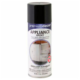General Paint And Manufacturing 342691 Premium Dcor Appliance Epoxy Spray 12 oz. Aerosol Can, Black, Epoxy - 342691 image.
