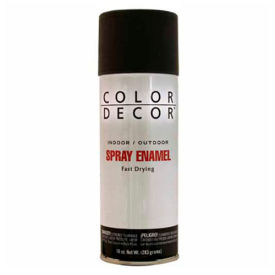 General Paint And Manufacturing 342915 Color Dcor Decorative Enamel Spray 10 oz. Aerosol Can, Wrought Iron Black, Gloss - 342915 image.