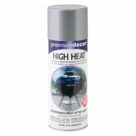 Premium Dcor High Heat Enamel Spray 12 oz. Aerosol Can, Aluminum - 347534