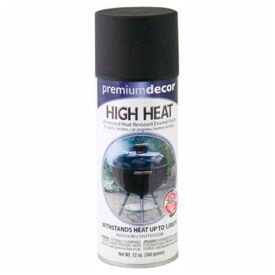 General Paint And Manufacturing 348458 Premium Dcor High Heat Enamel Spray 12 oz. Aerosol Can, Black - 348458 image.