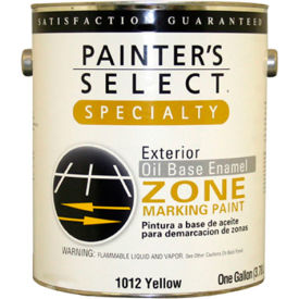 Painter's Select Oil Zone Marking Paint, Flat Finish, Yellow, Gallon - 353805