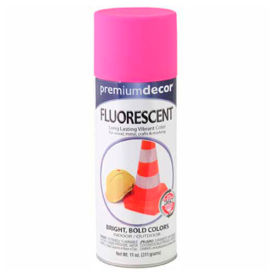 General Paint And Manufacturing 366138 Premium Dcor Fluorescent Fast Drying Enamel 12 oz. Aerosol Can, Electric Pink, Flat - 366138 image.