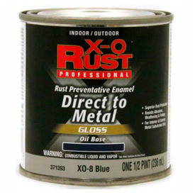 General Paint And Manufacturing 371393 X-O Rust Oil Base DTM Enamel, Gloss Finish, Blue, 1/2-Pint - 371393 image.