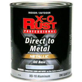 X-O Rust Oil Base DTM Enamel, Gloss Finish, Aluminum, Quart - 372144