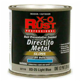 General Paint And Manufacturing 527119 X-O Rust Oil Base DTM Enamel, Gloss Finish, Light Blue, 1/2-Pint - 527119 image.