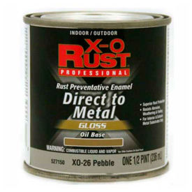 General Paint And Manufacturing 527150 X-O Rust Oil Base DTM Enamel, Gloss Finish, Pebble, 1/2-Pint - 527150 image.