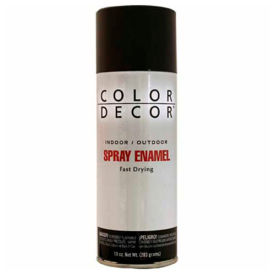 General Paint And Manufacturing 527770 Color Dcor Decorative Enamel Spray 10 oz. Aerosol Can, Black, Gloss - 527770 image.