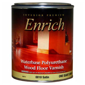 General Paint And Manufacturing 542714 Enrich Varnish & Floor Finish, Waterbase, Satin Finish, Quart - 542714 image.